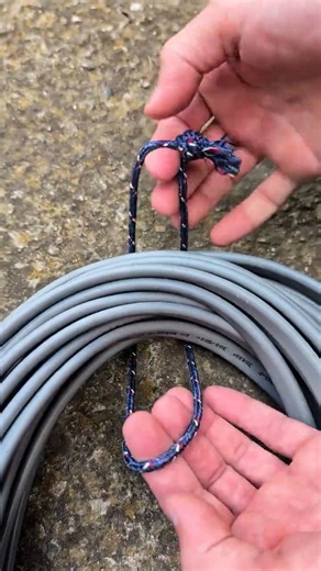 Stop Tangled Cables! Make a Rope Hanger in Seconds! #shorts