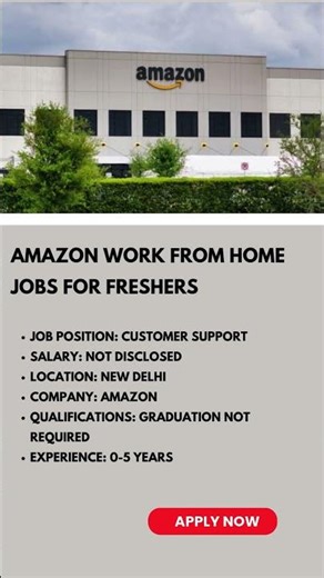 Amazon Work From Home Jobs for Freshers