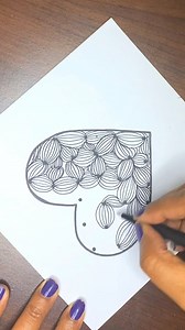 Beautiful Zentangle Heart Drawing ❤️ #fbreels #art #drawing #zentangle #zentanglelovers #easyart #viralreelsfb #viealpost #trending2023 #FBPage #instagram | Easy Art