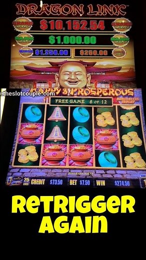 Rare 5 Symbol Retrigger Pays HUGE On Dragon Link!! 🎰😱