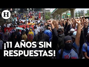 ¡Justicia! Así se desarrolla la marcha por el aniversario de la desaparición de los 43 normalistas