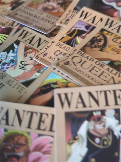 one piece wanted poster 50pcs sticker pack waterproof #onepiece