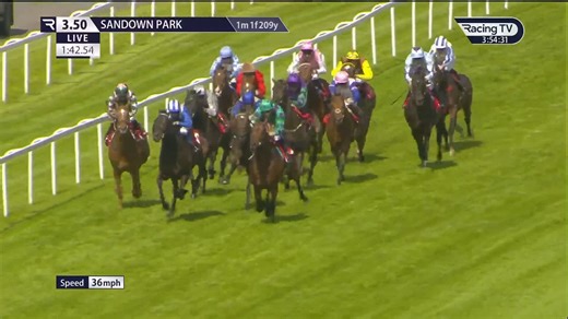 Impressive! 👏 A perfect debut from Prague in the Darley British EBF Maiden Stakes with the Galileo colt scoring at odds of 40/1 for the Jack Gilligan and Dylan Cunha partnership 🥇 | Sandown Park Racecourse