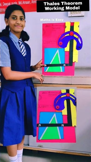 Thales Theorem Class 10 | Basic Proportionality Theorem | Maths Working Model #shorts #youtubeshorts