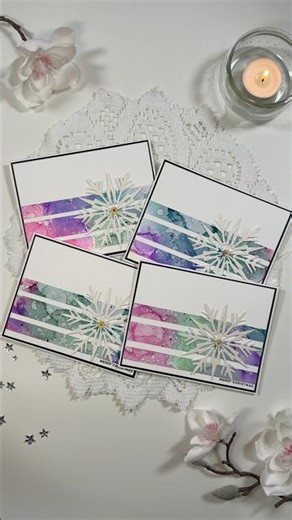 I love how alcohol inks create the most stunning cards !! These are no exception ☺️ #diy #diycrafts