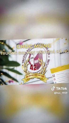 🏆 Trường Đại học Văn hoá Hà Nội xếp hạng thứ 42 tại Bảng xếp hạng TOP 100 Trường Đại học Việt Nam 2026 (VNUR-2026). 🥇Trong kỳ xếp hạng năm nay, toàn bộ 237 cơ sở giáo dục đại học Việt Nam được rà soát, trong đó 193 cơ sở giáo dục đại học có đầy đủ dữ liệu đã được đưa vào xếp hạng chính thức. Việc xếp hạng được thực hiện thông qua Bộ Tiêu chuẩn và Tiêu chí VNUR-2026, gồm 6 tiêu chuẩn và 18 tiêu chí, phản ánh một cách cân bằng và toàn diện các sứ mạng cốt lõi của giáo dục đại học: đào tạo, nghiê