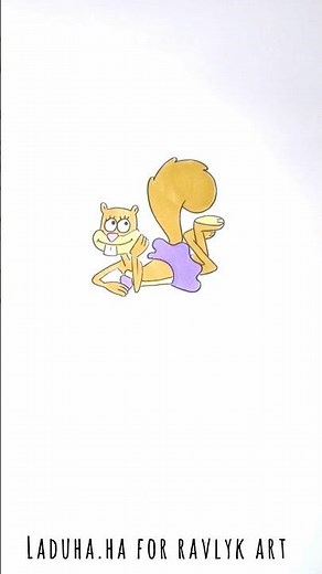 🐿️🚀 Sandy Cheeks Drawing 🫧 SpongeBob SquarePants Tutorial ⭐ #shorts #drawing #RavlykArt