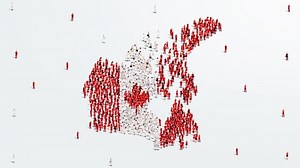 Canada Map Flag Large Group People Stock Footage Video (100% Royalty-free) 1070860447 | Shutterstock