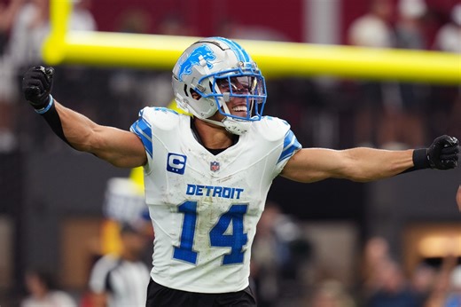 Amon-Ra St. Brown Gives Lions Fans, Fantasy Owners Heart Attack With Celebration