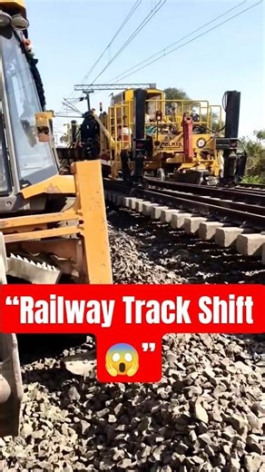 Railway Track Shifting Part-5 | Indian Railways Track Work 🚆 #shortsfeed