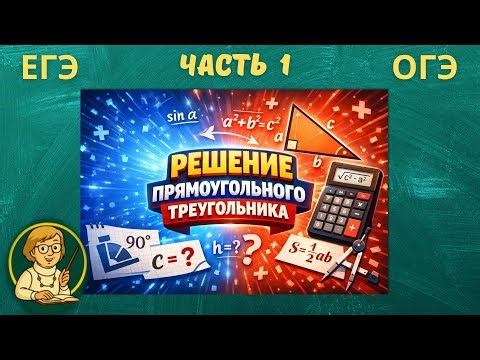 ЕГЭ. Решение прямоугольных треугольников. Часть 1