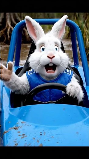 Bunny Car Racing Adventure! Funny Bunny Show Bunny Race Part17 #funnybunnyshow #racecars