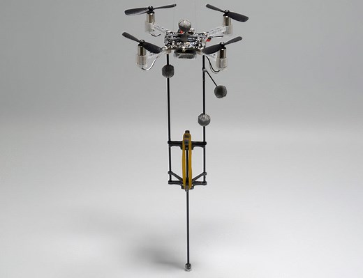 An agile monopedal hopping quadcopter with synergistic hybrid locomotion