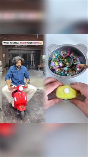 When You Have Short Height Wife😂 #shorts​ #ytshorts​ #shortheight​ #teratrigun​ #husbandwifecomedy​