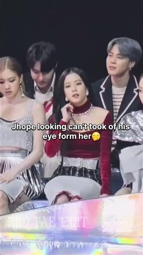the way jhope secretly smiling😍 when jisoo sit near him🥰💜#bts #jhope #shorts