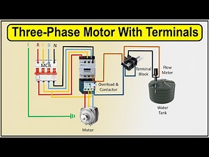 How To Make Three-Phase Motor With Terminals | float switch connection with contactor