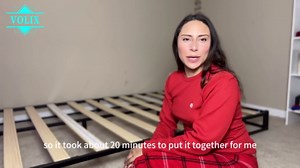 Metal Platform Bed Frames-Stylish & Practical Full Size Bed Frame Girls Full Size Portable Bed Frame, Horizontal Mattress Support Wooden Bunkie Board/Bed Slats, H6