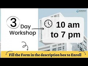 ETABS Workshop: Basic to Advanced in 3 Days with Industry Experts at Econstruct
