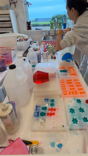 Crystal Low on Instagram: "Unmolding! I’ve been pouring a lot of resin this week and when I do that I always have smaller molds around to pour any excess resin into. I also use extra resin in my Trash Bears, of course. What do you want me to make for the next art release???? #resinmolds #unmolding #demolding #demoldingvideo #demoldingresin"