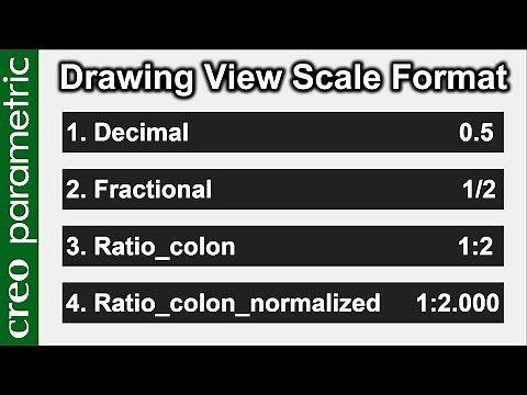 Drawing scale format in Creo Parametric