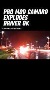 Pro Mod Camaro Explodes in qualifying at Bradenton Motorsports Park #cars #racing #dragrace #wild #crash #explosion #promod #camaro #chevy #florida #usa #media #reels #shorts #video #fyp | Aaron Robinson