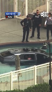 Houston fire crews are responding to an incident involving a car in a pool at the Hilton Garden Inn near Katy Freeway. More information next at 4pm. https://abc13.com/15595767/ | ABC13 Houston