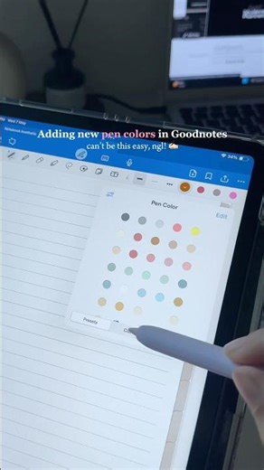 Add new pen colors easily in Goodnotes this way! ✍🏻