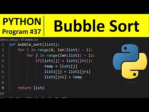 Python Program #37 - Sort Numbers using Bubble Sort in Python