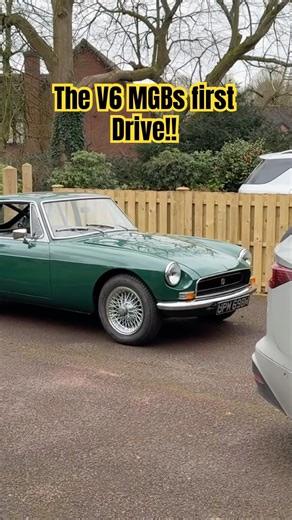 The Jaguar V6 powered MGB is finally out on the open road! 18 months of blood, sweat and tears! ￼