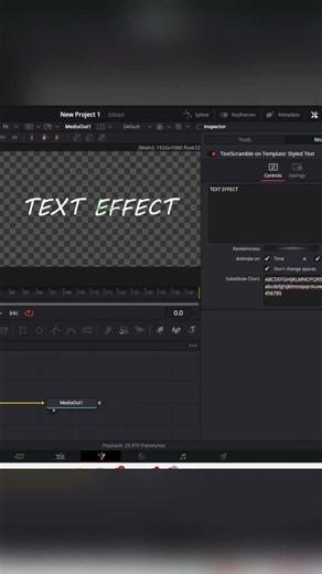 DaVinci Resolve: Scrambling Text Animation (Text+ & Modifier Keyframes)