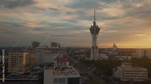 Aerial view of Alor Setar tower or locally known as menara Alor Setar