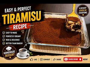 Tiramisu recipe - simple and easy no-bake dessert!🍰✨☕️