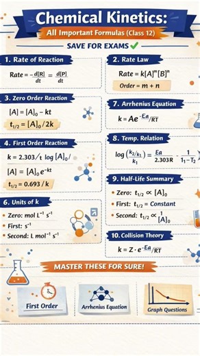 Class 12 Chemical kinetics short notes.