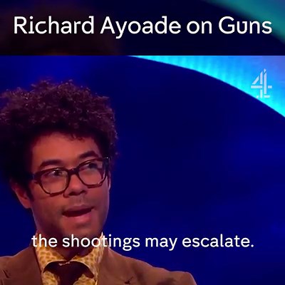 11M views · 6.5K reactions | Richard Ayoade Vs the logic of gun laws. The Last Leg | Channel 4 | Facebook