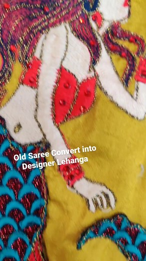 648K views · 10K reactions | Old Saree Convert into designer Lehanga....