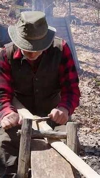 Fixing an old shave horse with hand tools #bushcraft #woodworking #axe #wood #cabinadventure