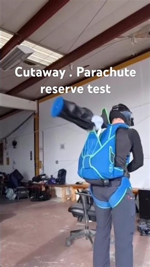 Cutaway . Parachute reserve test — safety demo • stunt advertising