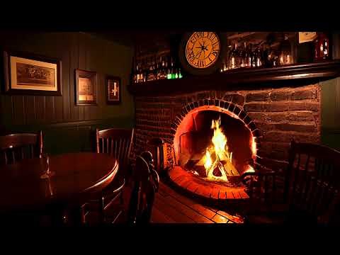 Cozy Medieval Tavern with a Crackling Fireplace Ambience