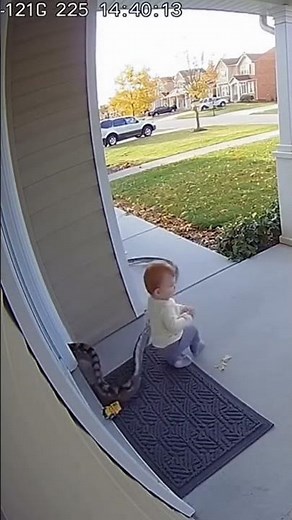 Brave Cat Saves Baby from Dangerous Python! 🐱🐍 | Heroic Moment Caught on Ring Camera"