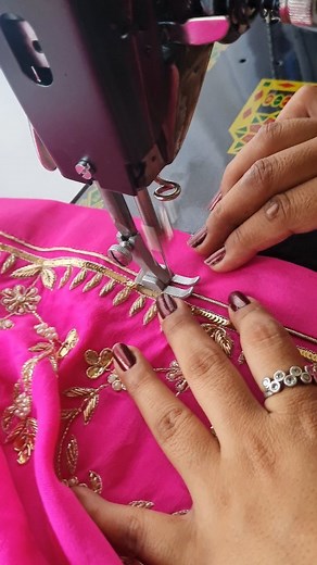 Jass Designerr | 🤔Kya Aapko Bhi Dikkat Aati Hai? Work Wali Salwar Ke Ponche Bnane Me . Full Video Mere Youtube Channel JASS DESIGNER Par Hai . #Sewing... | Instagram