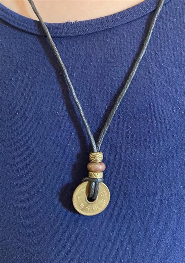 Good Luck Necklace: Japanese Coin Pendant, Medium 21 In - Etsy