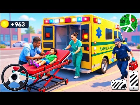 Ambulance Car Simulator - Doctor And Paramedic Rush For Emergency City Rescue 🚑🚨 (Android Gameplay)