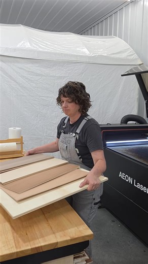 All I have to do is press one button… (and ignore the 50 steps that happen before and after that 😂🤣) Aeon Laser USA | Welcome Home Custom Designs