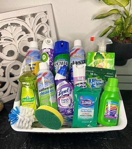 Cleaning Supply House Warming Gift Basket- Survival Kit New Home Owners Cleaning Supplies - Etsy