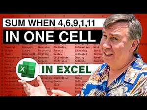Excel - Sum The Comma Delimited Numbers From One Cell - Episode 2552b