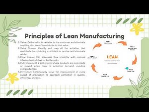 Lean Manufacturing and Just in Time