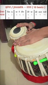 Tabla Jhampa taal - 10 beats l tabla tutorial l #tabla #classicalmusic #yt #shortsviral #cg
