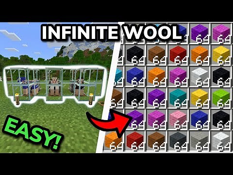COMPACT AUTOMATIC WOOL FARM TUTORIAL for Minecraft Bedrock and Java