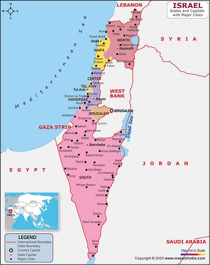 Israel Map | HD Map of the Israel