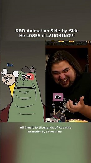 D&D Animation Side-by-Side: Fat Rod He LOSES it LAUGHING! #dnd #animation #dnd5e Legends of Avantris